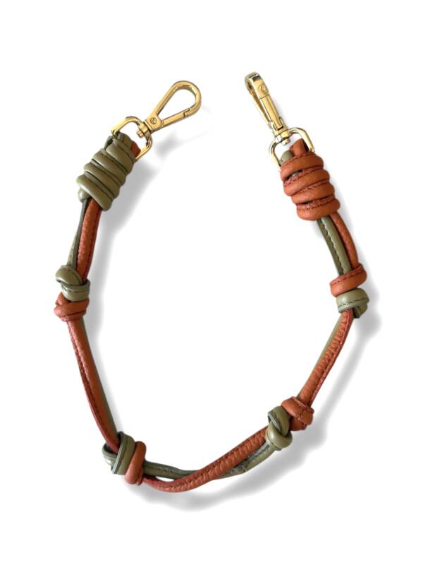 Knot Strap Charm Orange/Beige - Image 2