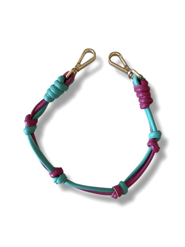 Knot Strap Charm Purple/Green - Image 2
