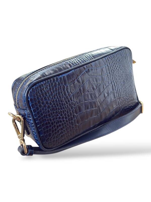 GEO Blu Croc Shoulder / Clutch Bag - Image 4