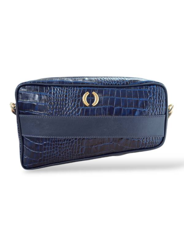 GEO Blu Croc Shoulder / Clutch Bag