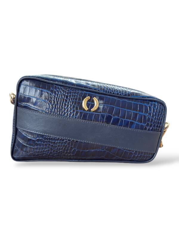 GEO Blu Croc Shoulder / Clutch Bag - Image 2